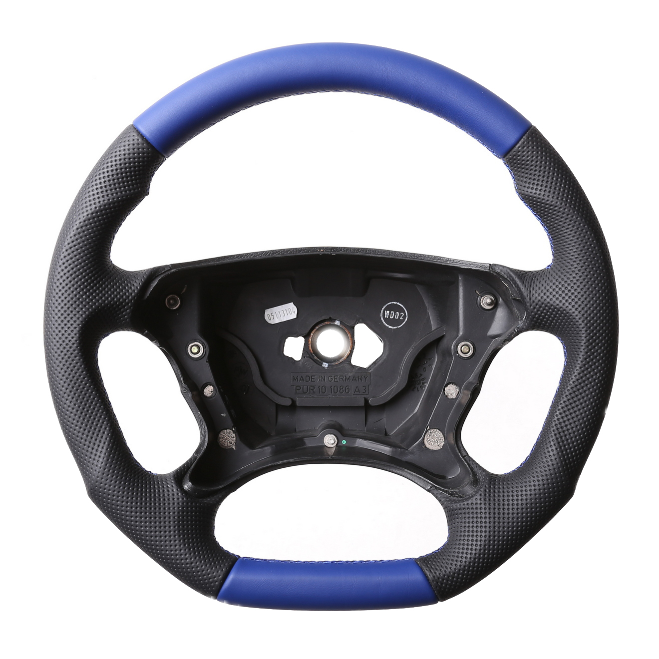 Mercedes Lenkrad R230 W209 W211 W463 E G Klasse Abgeflacht Kombibezug Bicolor blau Naht blau