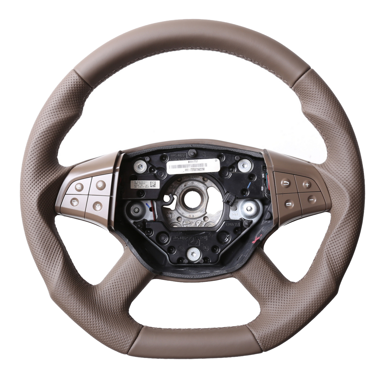 Mercedes Lenkrad W164 ML X164 GL W251 R braun Abgeflacht Kombibezug Naht braun