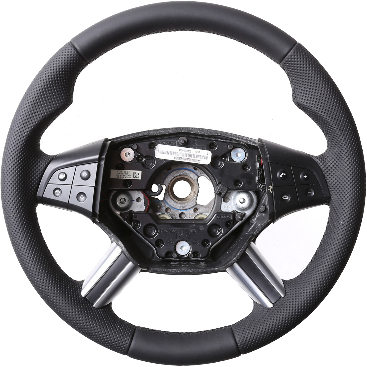 Mercedes Lenkrad  W164 ML X164 GL W251 R Klasse Daumenauflagen Kombibezug Naht schwarz