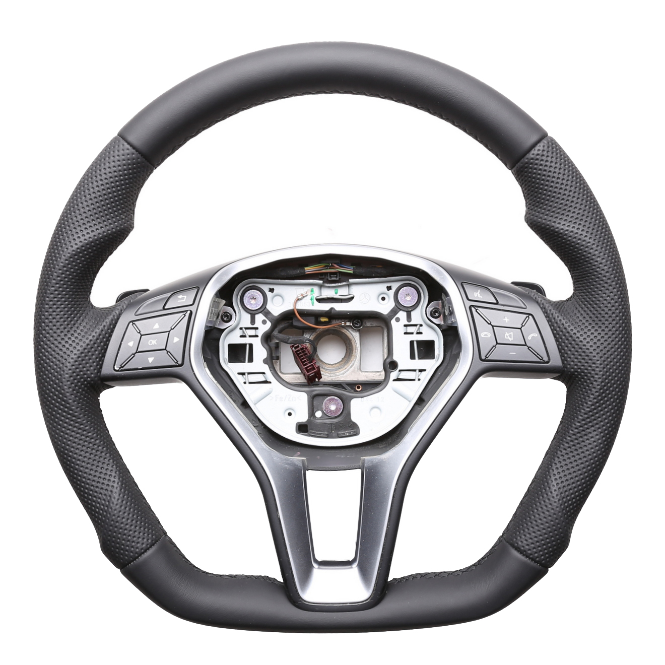 Mercedes Lenkrad A CLS GLK Klasse W176 C218 X204 Abgeflacht Kombibezug Naht schwarz