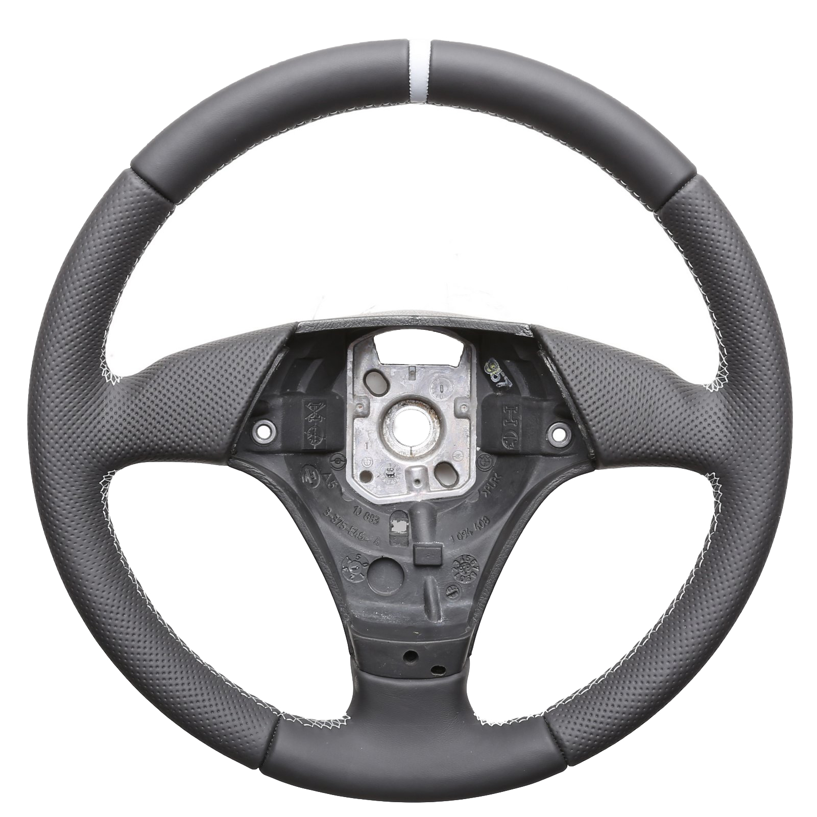 BMW Lenkrad E31 E36 E39 E46 Z3 Sport Klassisch Kombibezug 12 Uhr Markierung silber Naht silber