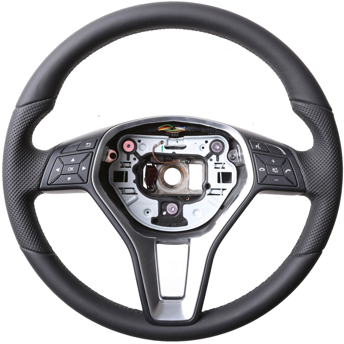 Mercedes Lenkrad A CLS GLK Klasse W176 C218 X204 Klassisch Kombibezug Naht schwarz