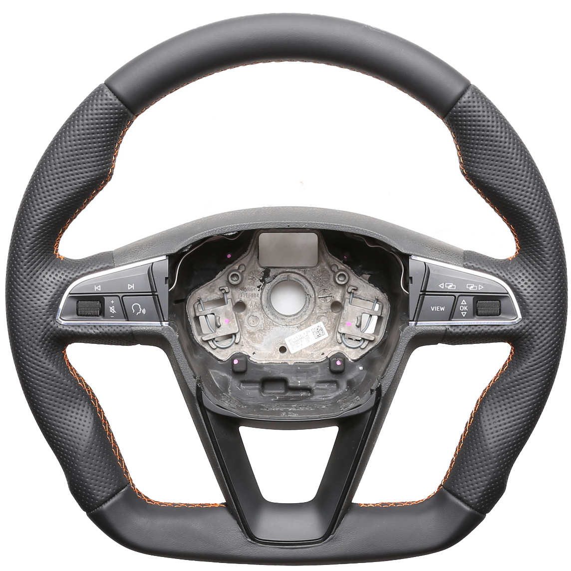 Cupra Lenkrad Ateca Leon Formentor Abgeflacht Kombibezug Naht orange