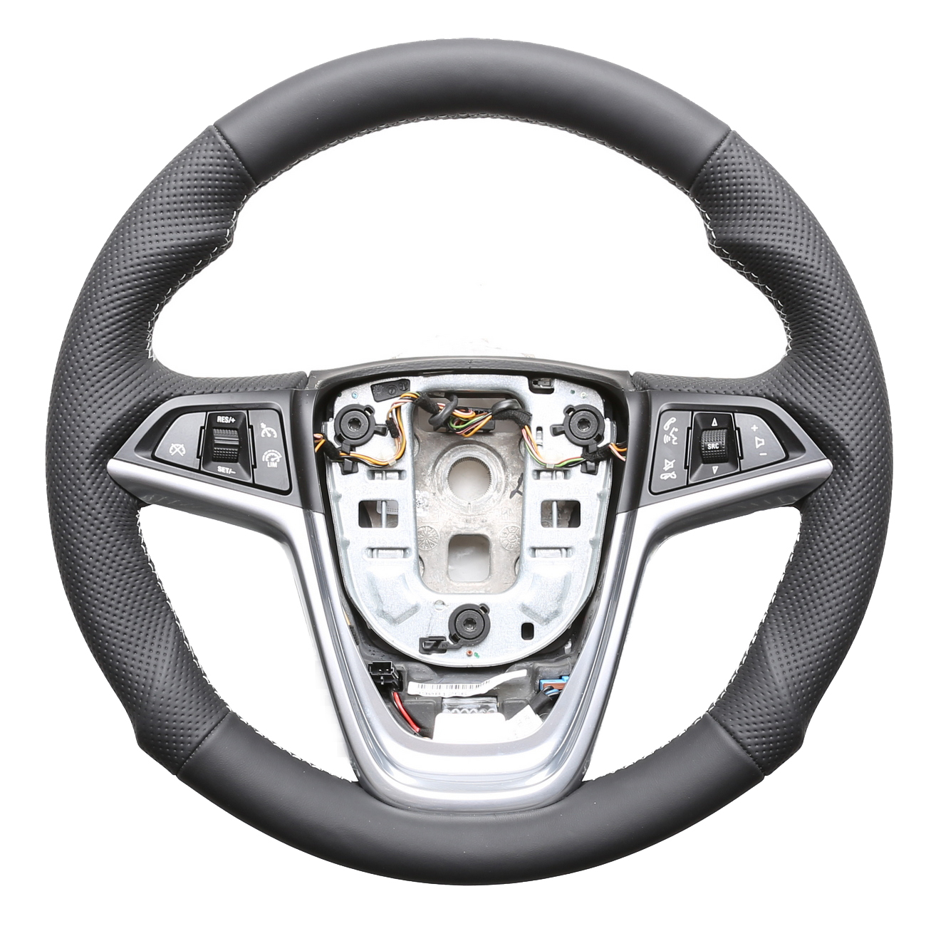 Opel Lenkrad Astra J Zafira C Insignia A Cascada Meriva Mokka Tuning Kombibezug Naht silber