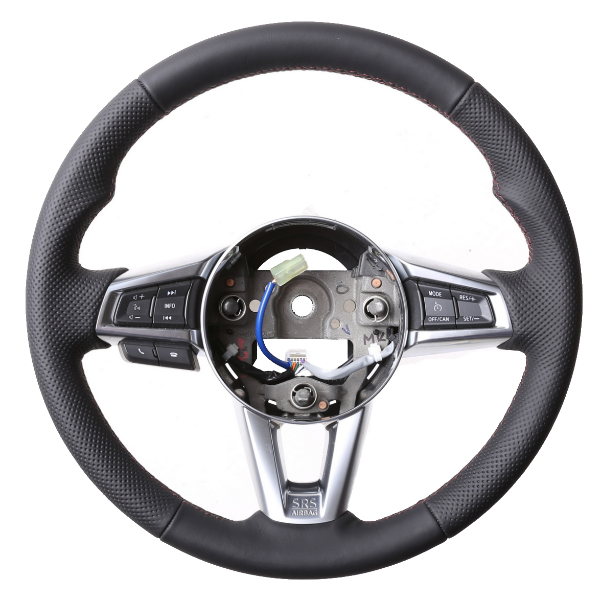 Fiat Lenkrad 124 Spider Daumenauflagen Kombibezug Naht dunkelrot