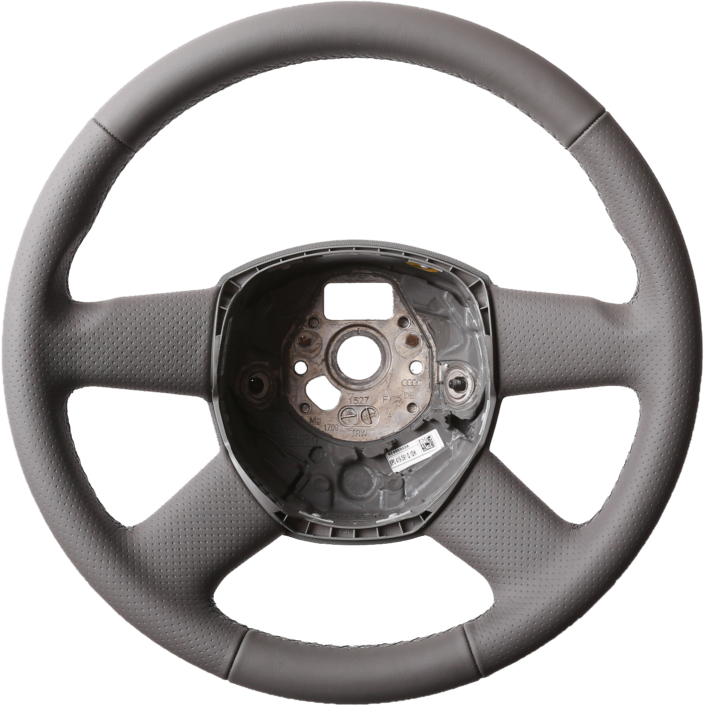 Audi Lenkrad A3 A4 A6 A8 Q5 Q7 Klassisch Achatgrau Kombibezug Naht grau