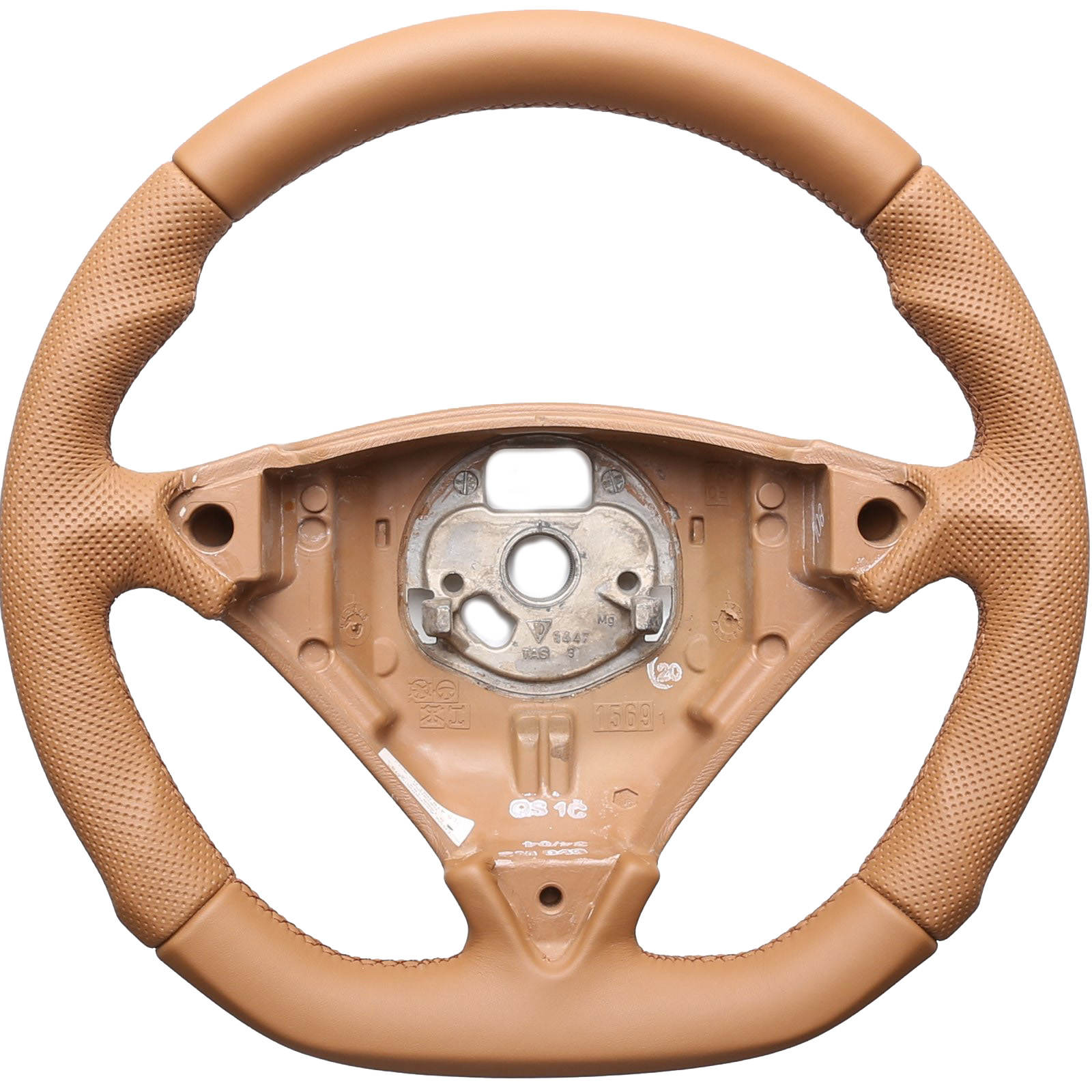 Porsche Lenkrad Cayenne Turbo 955 957 havanna Abgeflacht Kombibezug Naht havannabeige