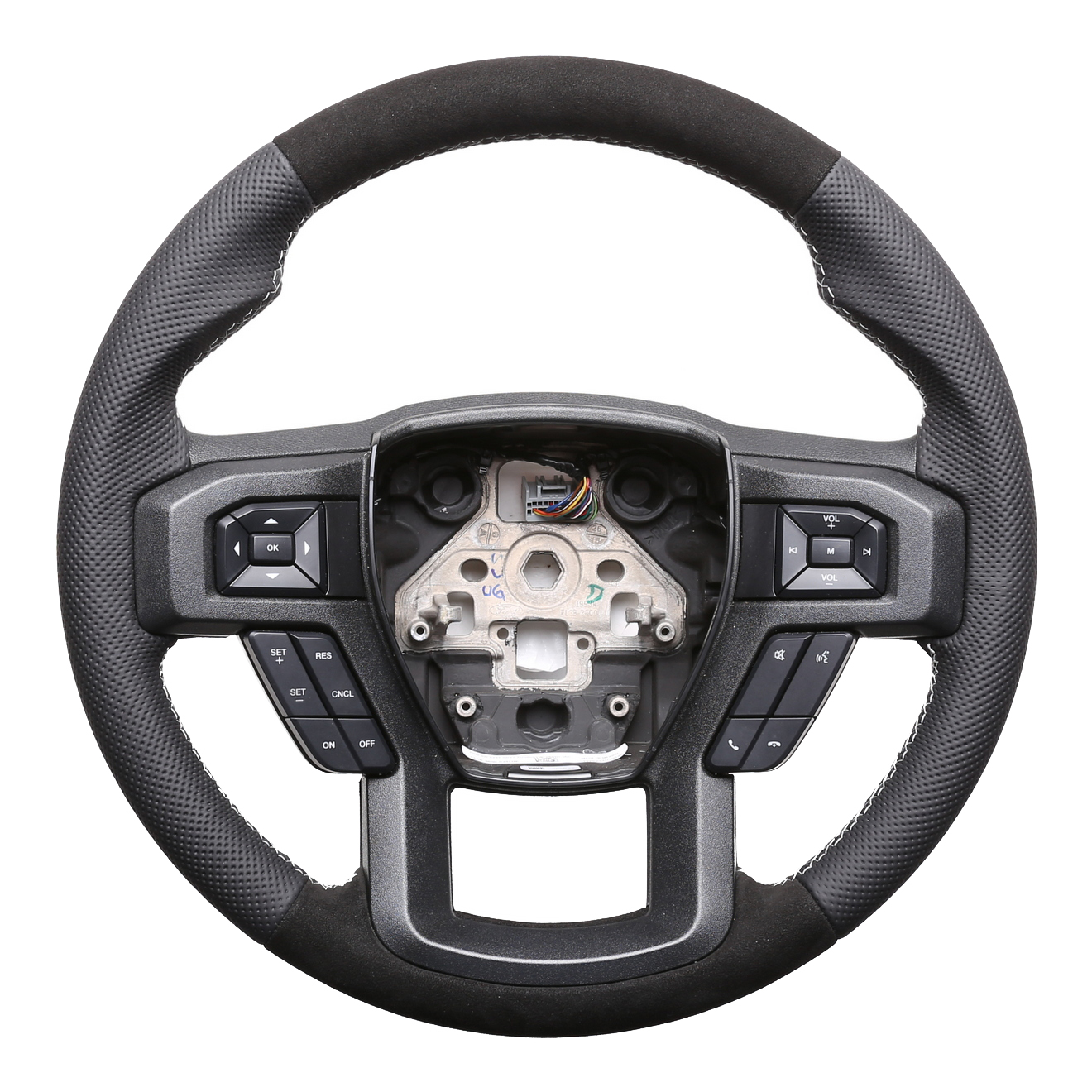 Ford Lenkrad Ranger F150 Daumenauflagen Kombibezug Alcantara Naht silber