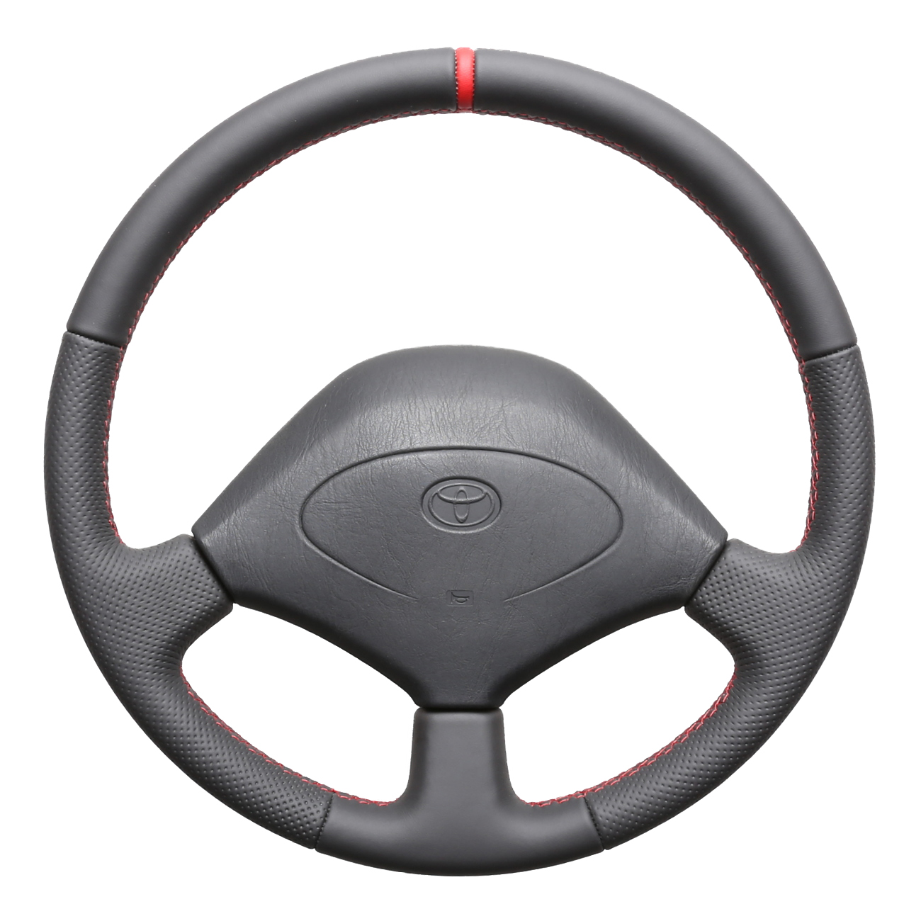Toyota Lenkrad MR2 Kombibezug 12 Uhr Markierung rot Naht rot