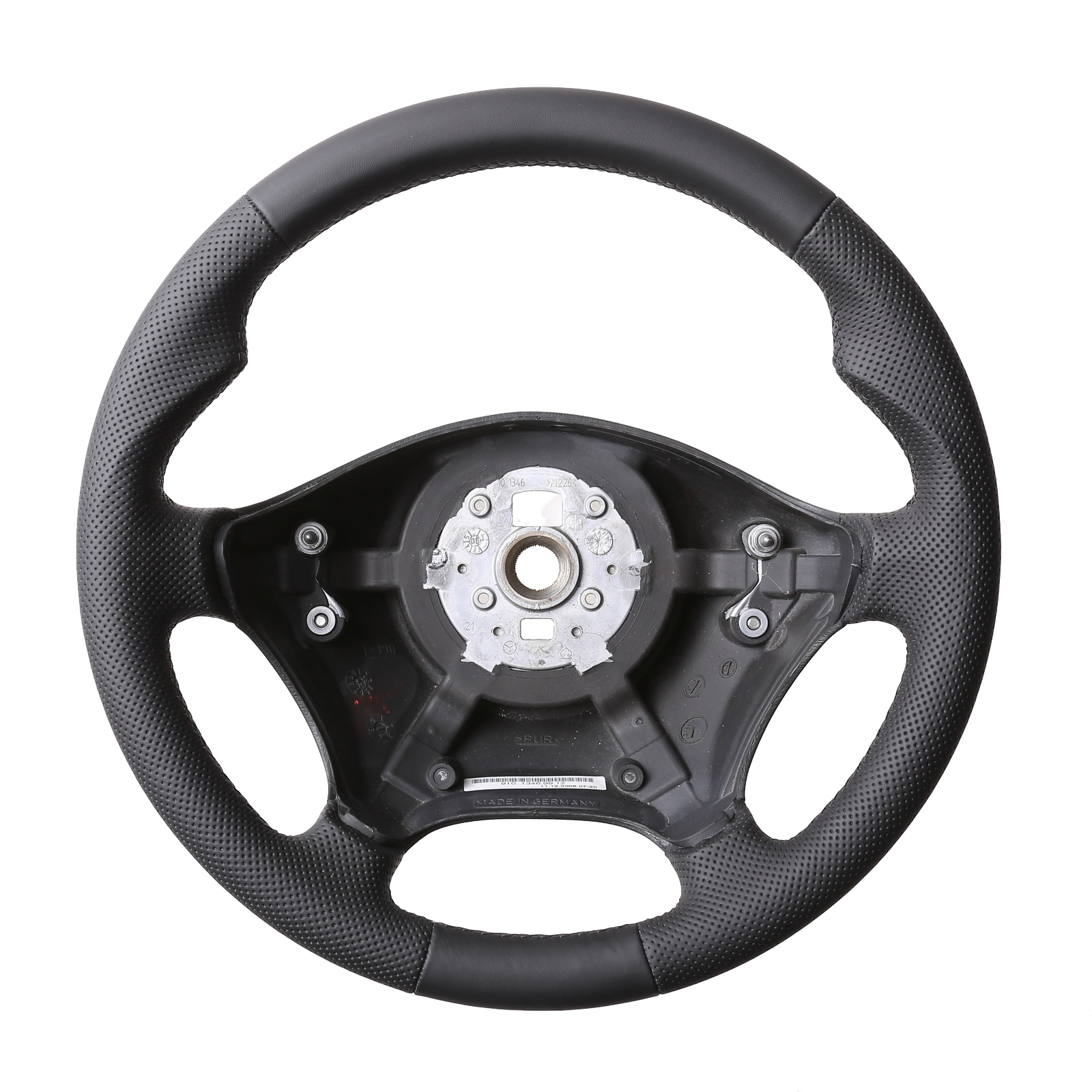 VW Lenkrad Crafter Daumenauflagen Kombibezug Naht schwarz