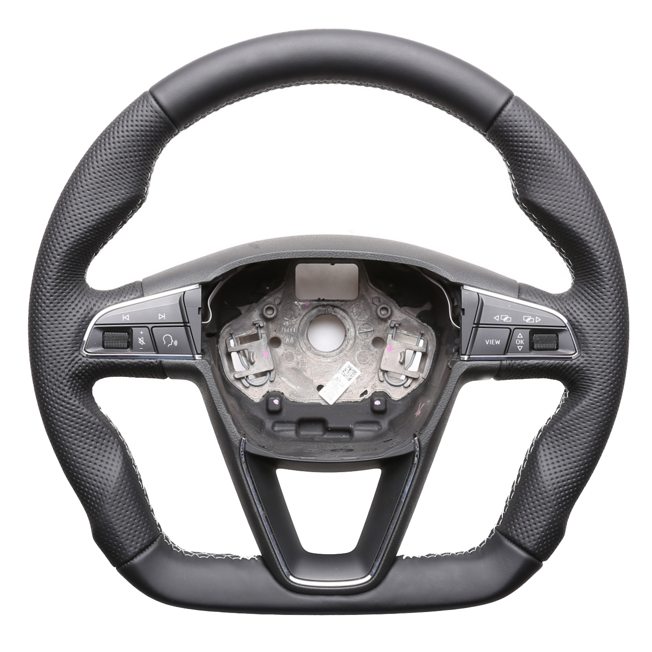 Cupra Lenkrad Ateca Leon Formentor Abgeflacht Kombibezug Naht silber