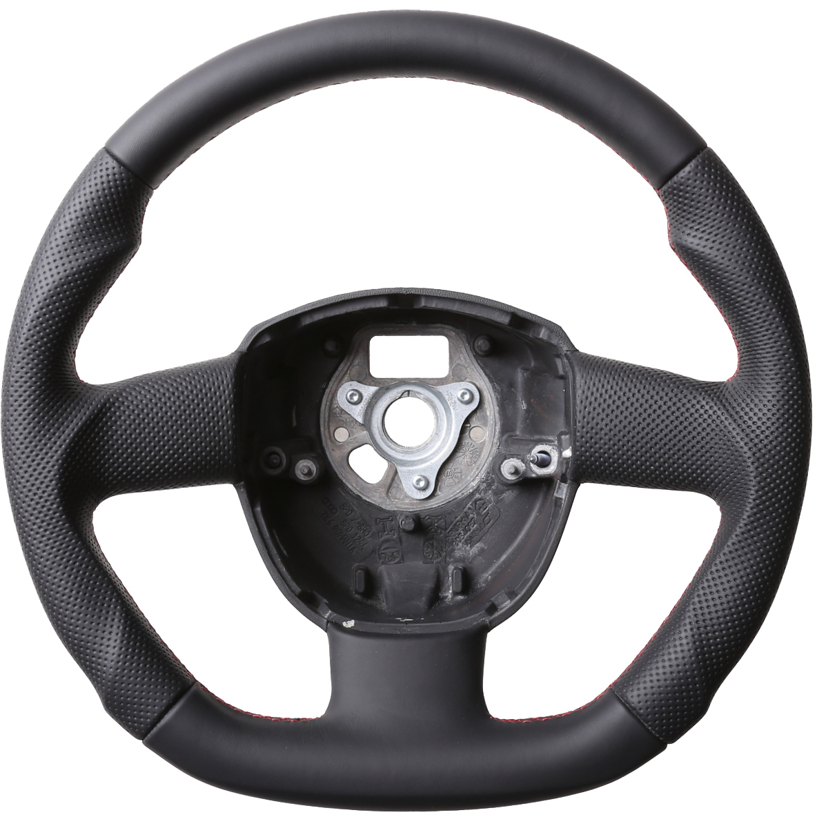 Audi Lenkrad  A3 A4 A6 A8 Q5 Q7 Abgeflacht Kombibezug Naht rot