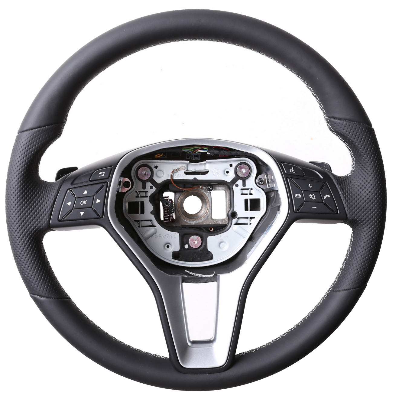 Mercedes Lenkrad A CLS GLK Klasse W176 C218 X204 Klassisch Kombibezug Naht silber