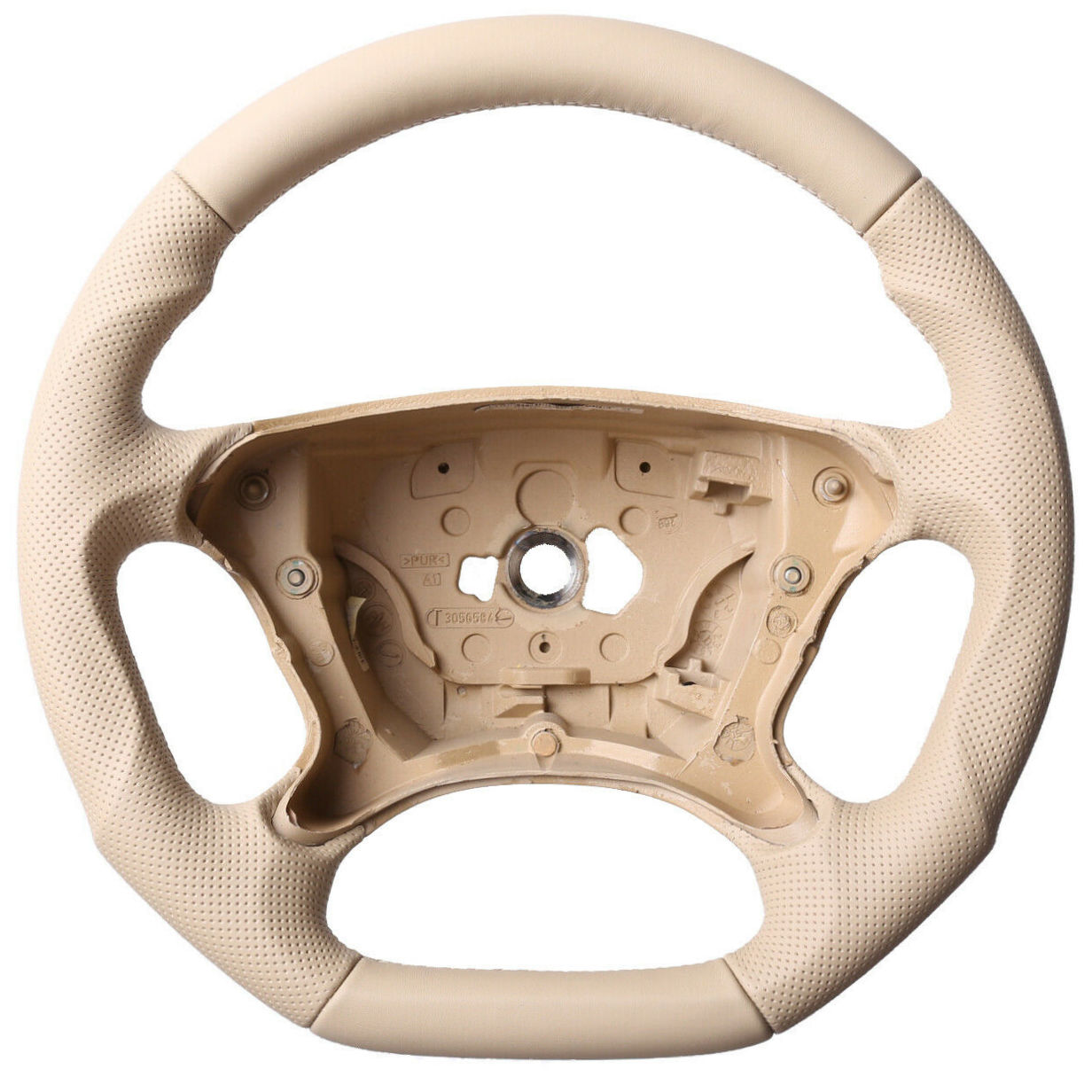 Mercedes Lenkrad C219 CLS SL R230 CLK W209 Kaschmirbeige Abgeflacht Kombibezug Naht beige