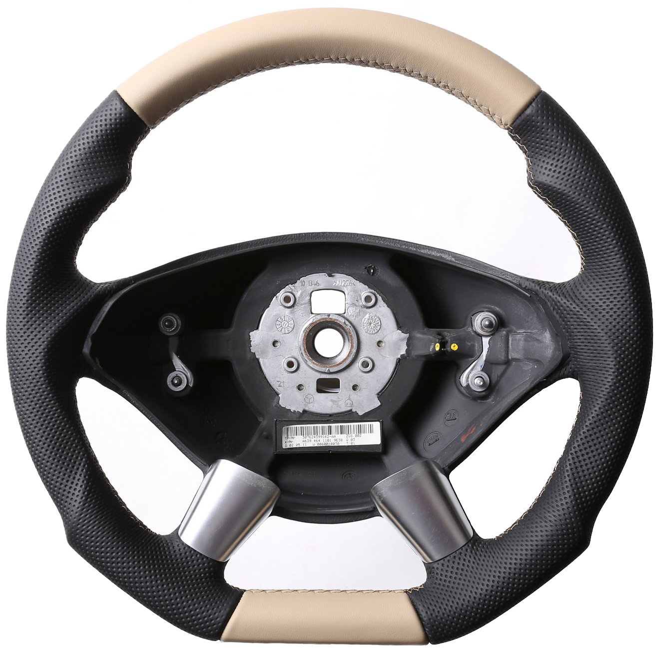 Mercedes Lenkrad W639 Vito Viano W906 Sprinter Facelift Abgeflacht Bicolorbezug Naht beige