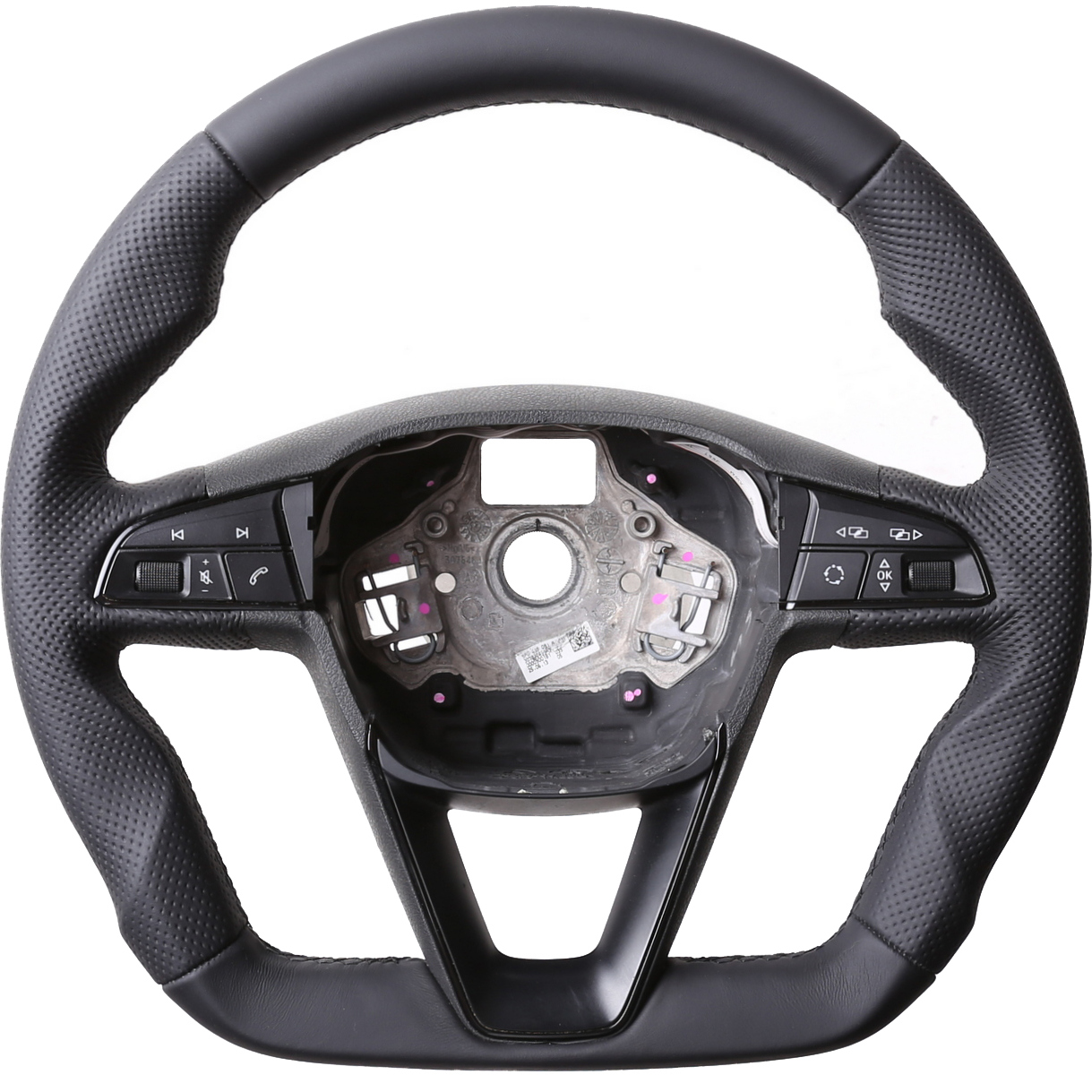 Seat Lenkrad Alhambra Arona Ateca Ibiza Leon Tarraco Toledo Abgeflacht Kombibezug Naht schwarz