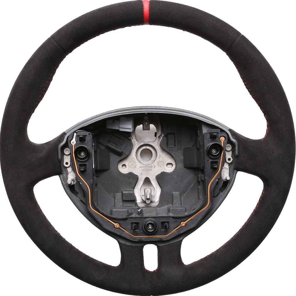 Renault Lenkrad Clio III Alcantara 12 Uhr Markierung rot Naht rot