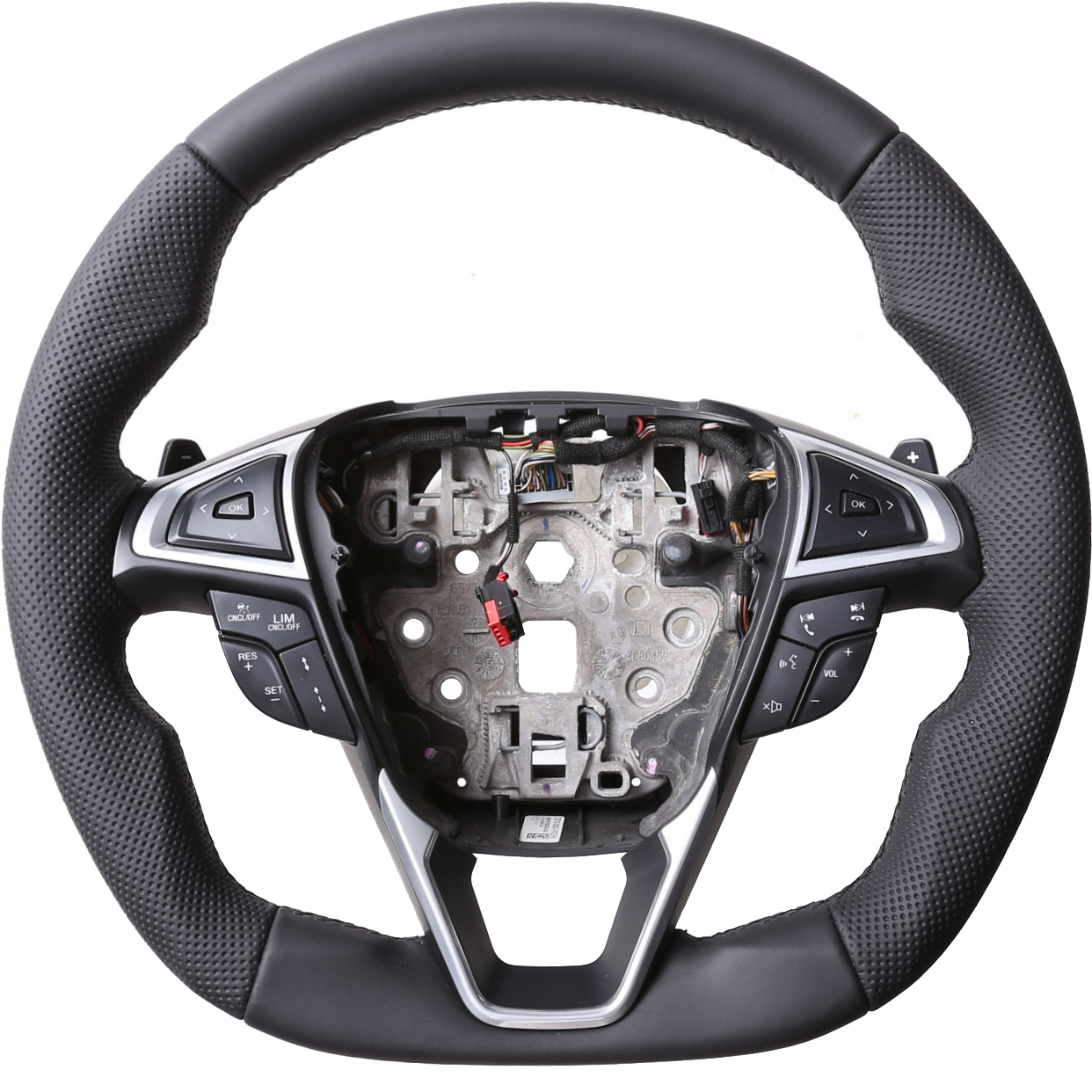 Ford Lenkrad Mondeo Fusion Edge Fiesta Galaxy S-Max Abgeflacht NEU Kombibezug Naht schwarz