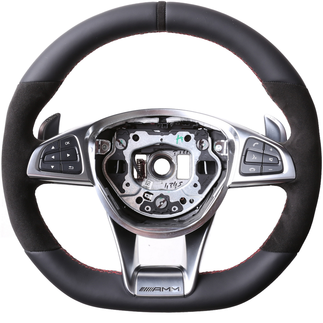 Mercedes Lenkrad AMG A CLA GLA GL Klasse W176 W117 X156 X166 Kombibezug Alcantara 12 Uhr Markierung