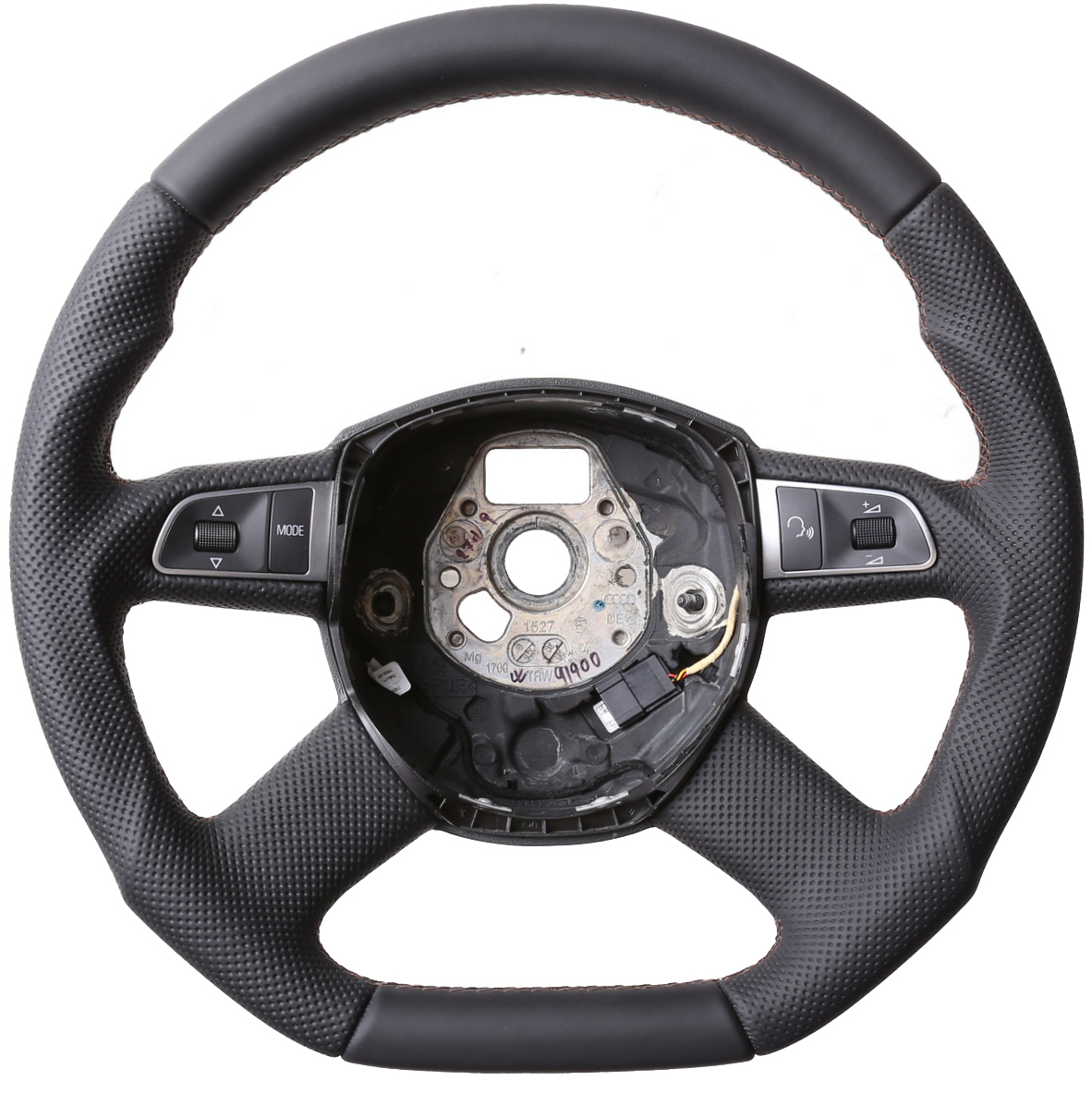 Audi Lenkrad A3 A4 A6 A8 Abgeflacht Kombibezug Naht dunkelrot