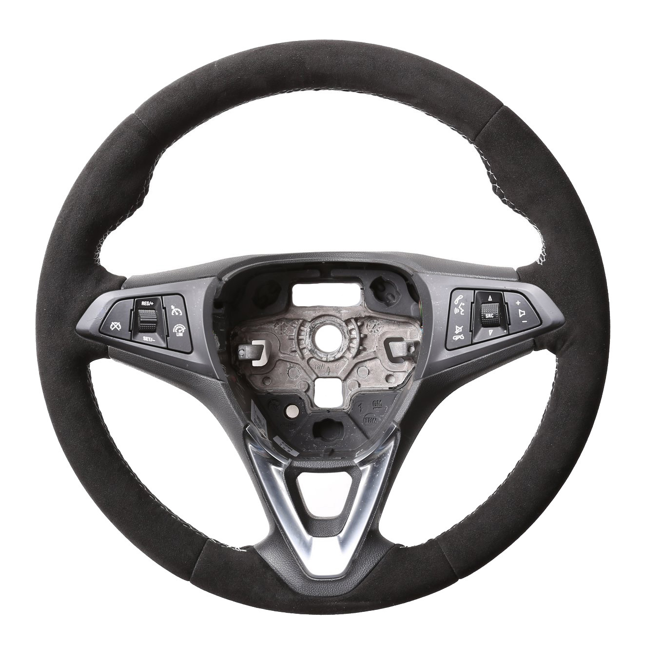 Opel Lenkrad Astra K Corsa E Insygnia B Karl Combo Crossland nur Alcantara Naht silber