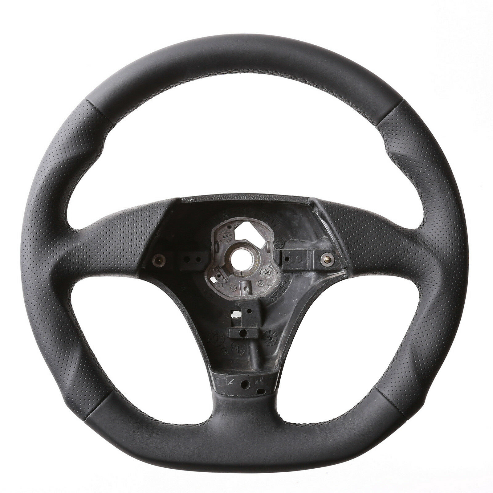 BMW Lenkrad E31 E36 E39 E46 Z3 Sport Abgeflacht Kombibezug Naht schwarz