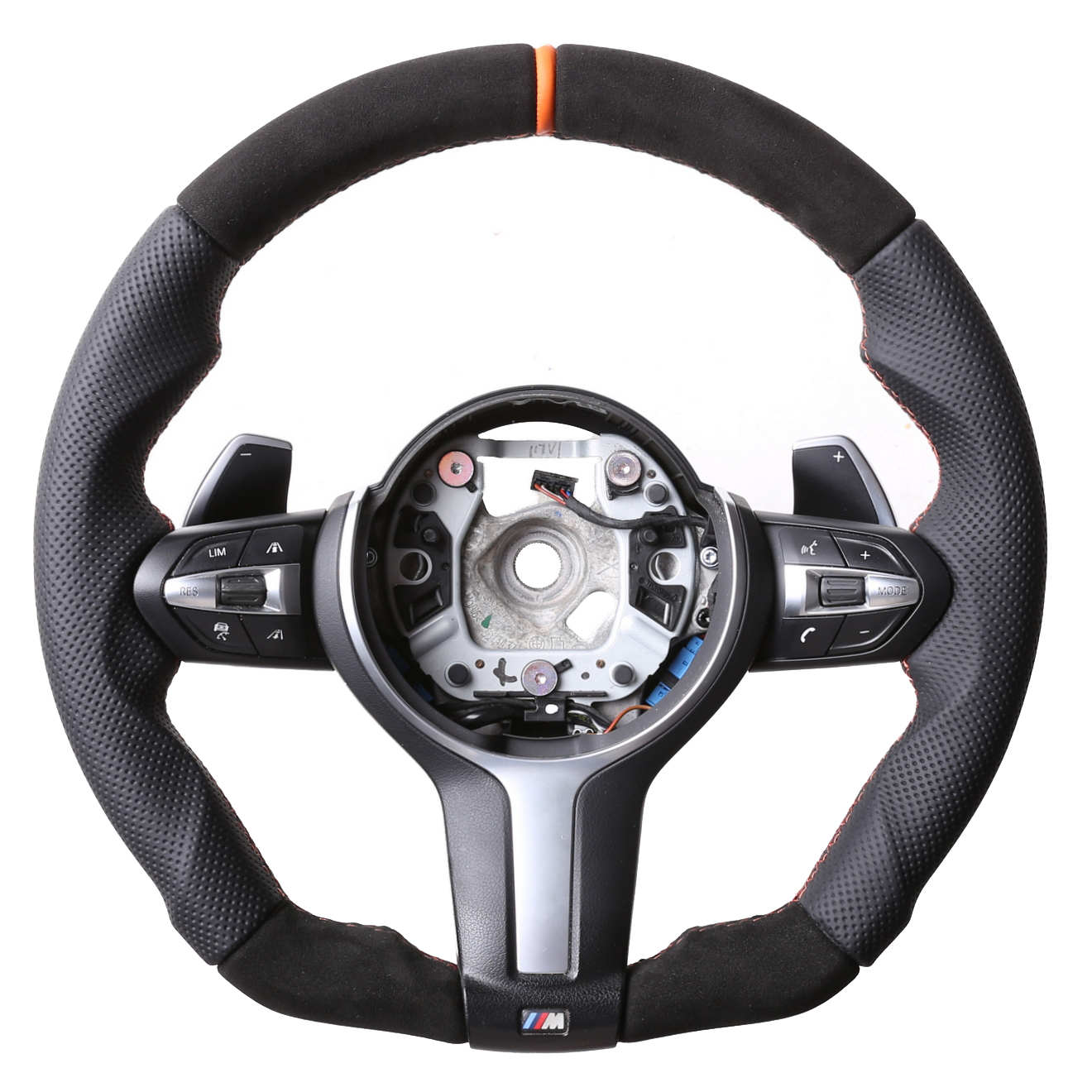 BMW Lenkrad F15 F20 F21 F22 F30 F34 GT F32 F33 F36 Abgeflacht Kombibezug Alcantara 12 Uhr Markierung