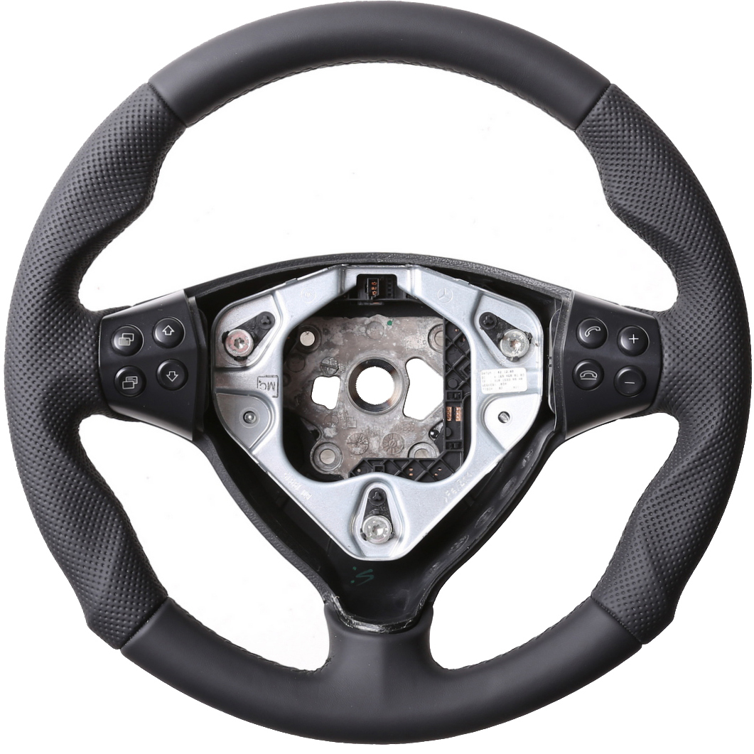 Mercedes Lenkrad W169 A Klasse Tuning Kombibezug Naht schwarz