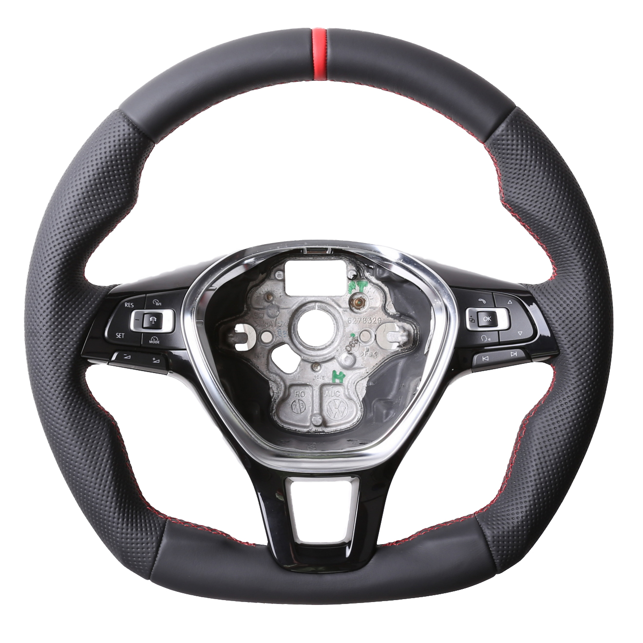 MAN Lenkrad TGE Abgeflacht NEU Kombibezug 12 Uhr Markierung rot Naht rot