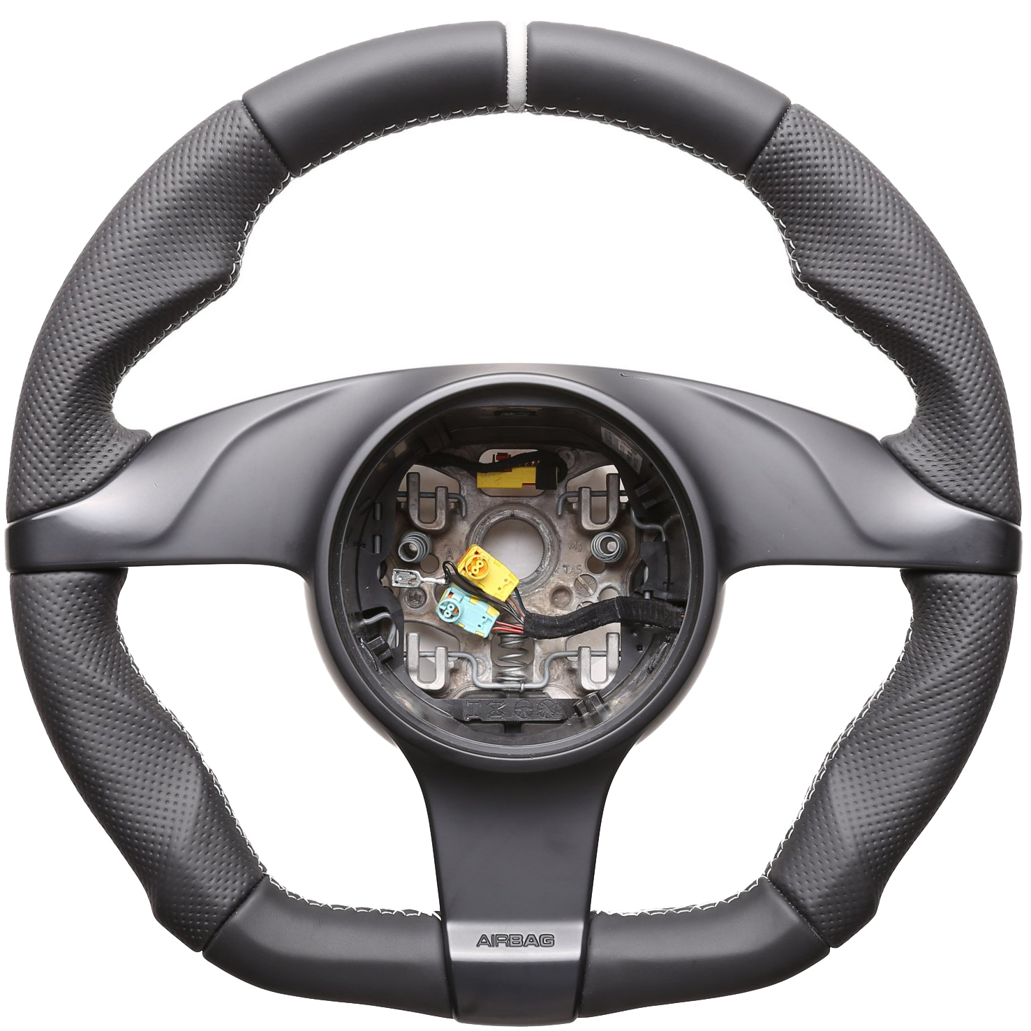 Porsche Lenkrad  911 958 970 987 997 Boxster Carrera Cayenna Abgeflacht Kombibezug 12 Uhr Markierung