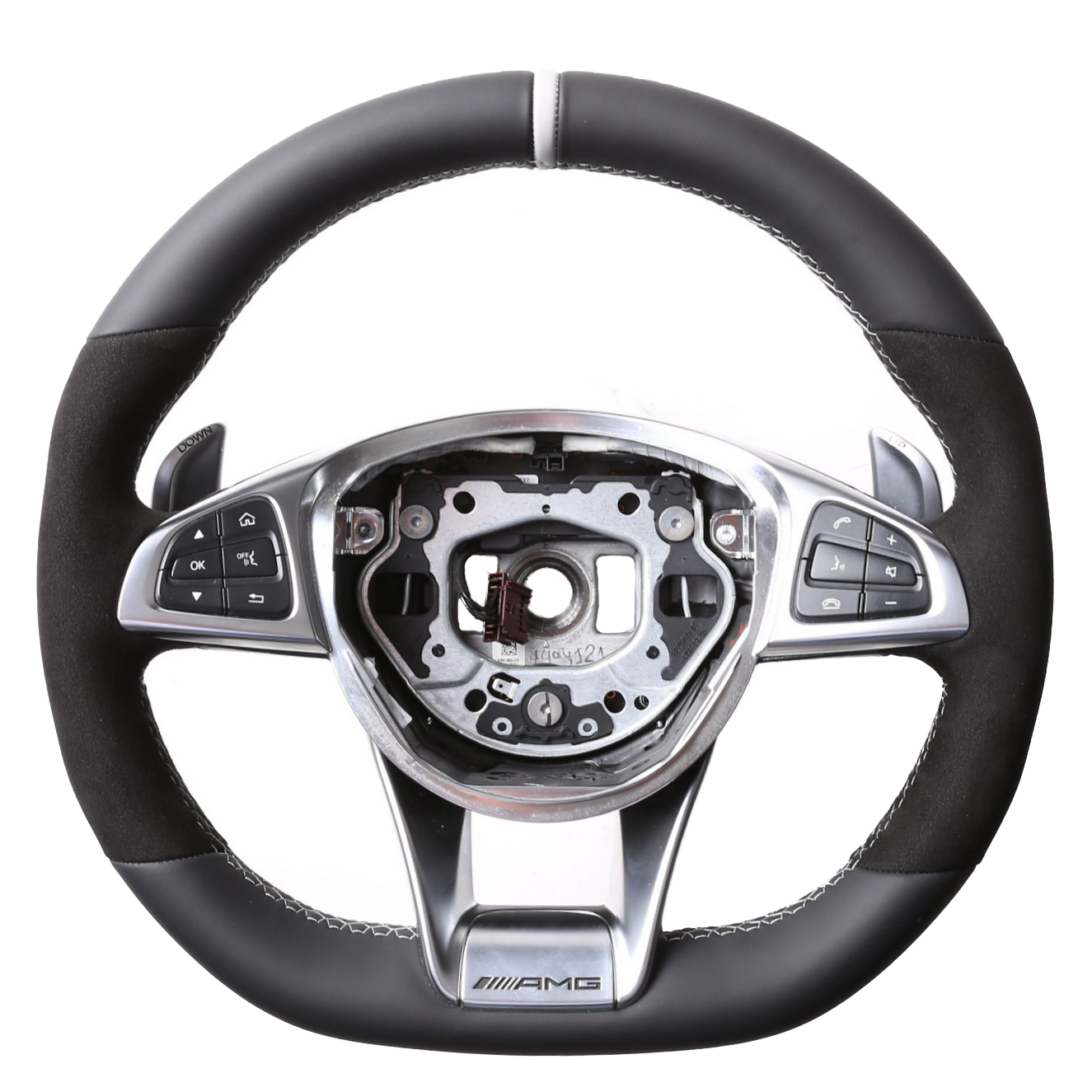 Mercedes Lenkrad AMG C E GLE SL Klasse W205 W213 W292 R231 Kombibezug Alcantara 12 Uhr Markierung