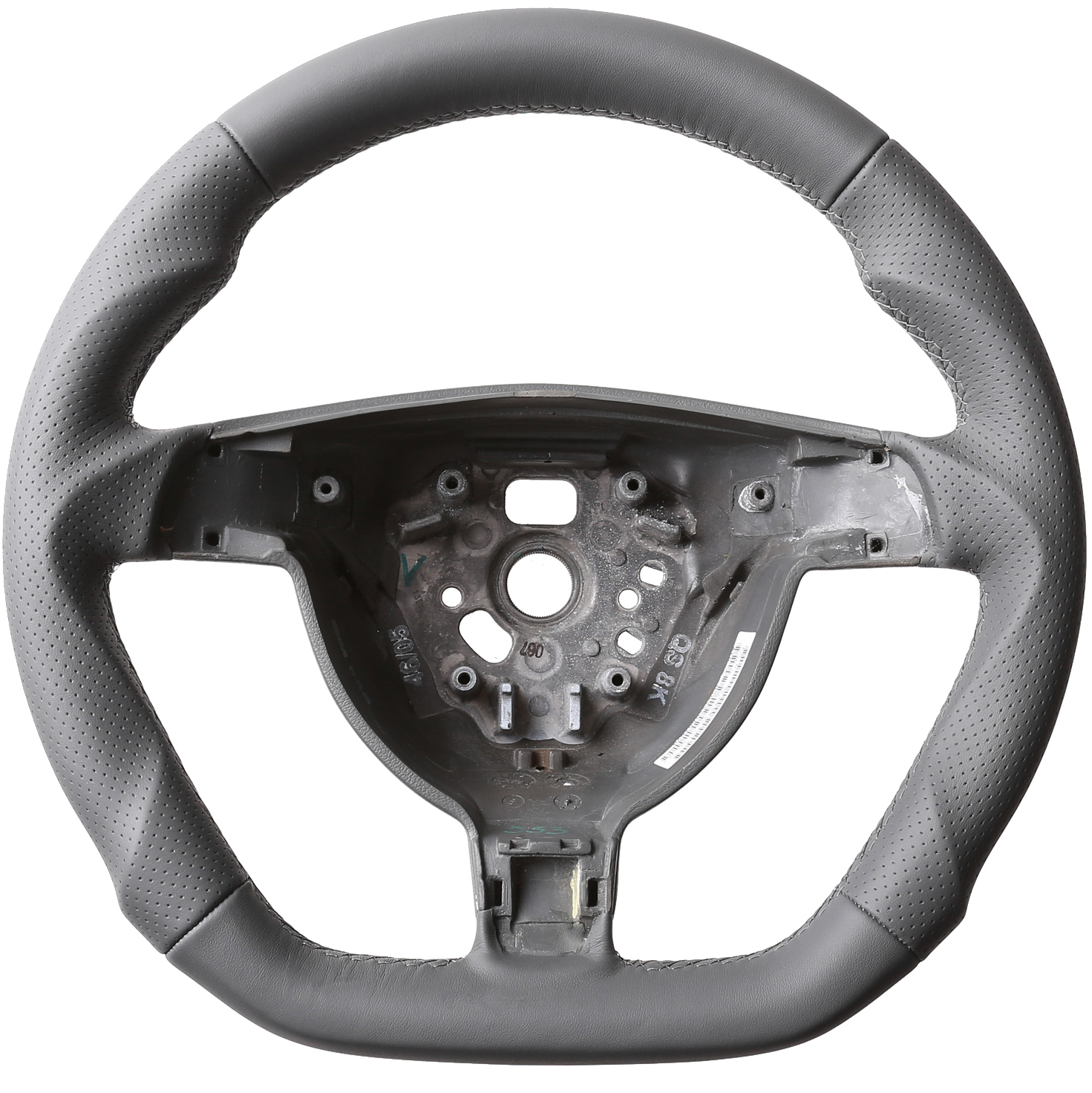 Porsche Lenkrad Boxster Cayman 987 Steingrau Abgeflacht Kombibezug Naht grau