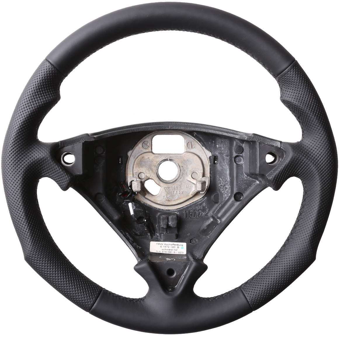 Porsche Lenkrad Cayenne 955 957 Tuning Kombibezug Naht schwarz