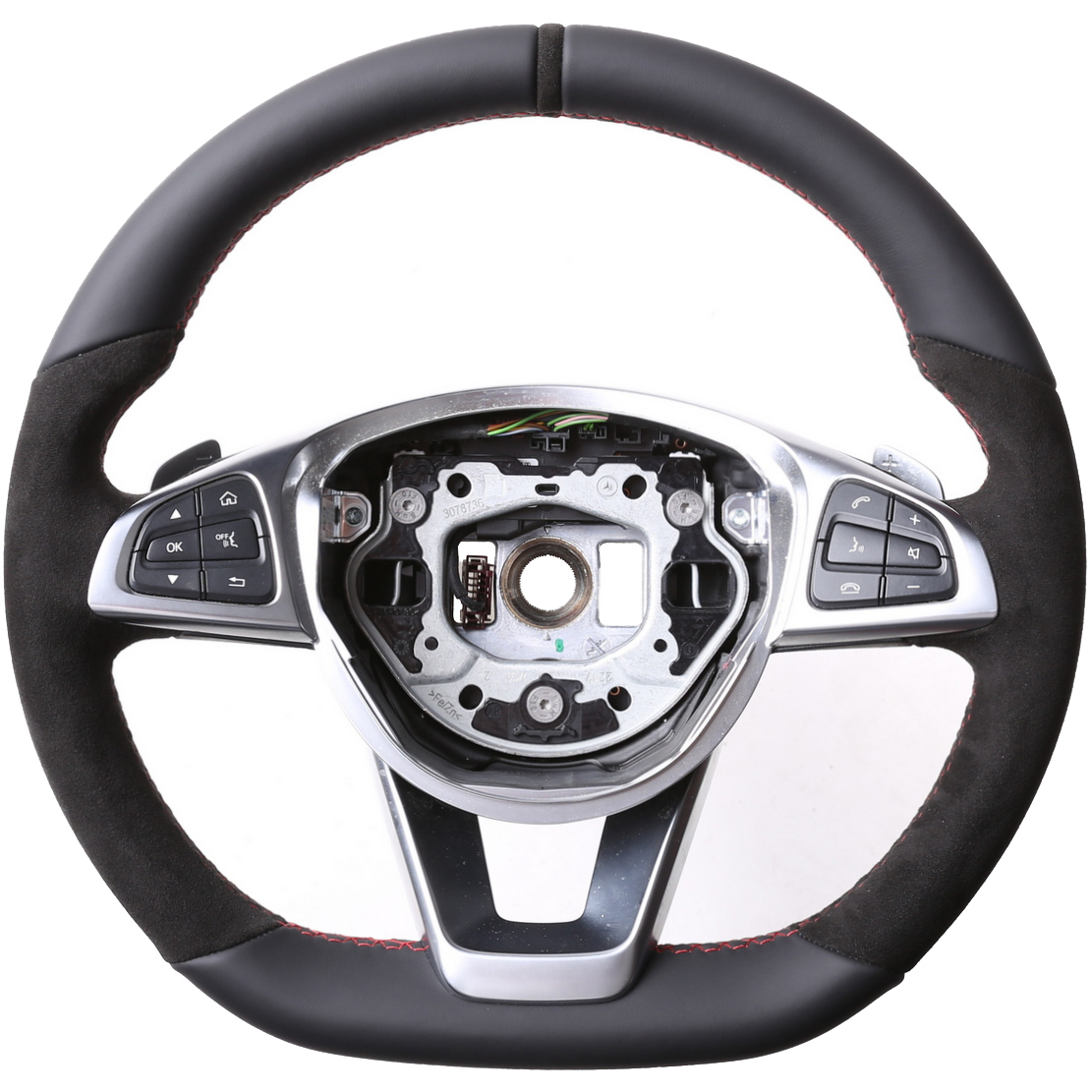 Mercedes Lenkrad C E GLE SL Klasse W205 W213 C292 R231 Kombibezug Alcantara 12 Uhr Markierung