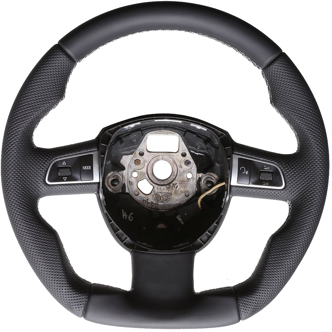 Audi Lenkrad A3 A4 A6 A8 Q5 Q7 Abgeflacht NEU Kombibezug Naht silber