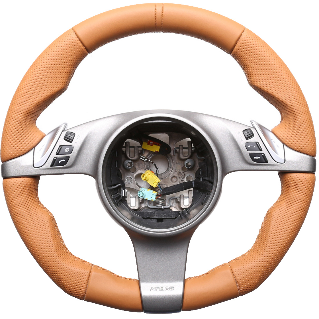 Porsche Lenkrad 911 958 987 997 Boxster Carrera havanna Tuning Kombibezug 12 Uhr Markierung