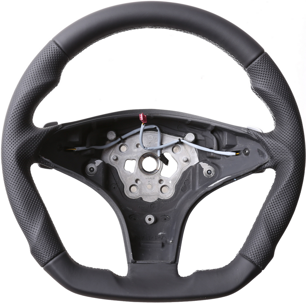 Mercedes Lenkrad CL 203 C219 CLS SLK R230 R171 Abgeflacht Kombibezug Naht silber