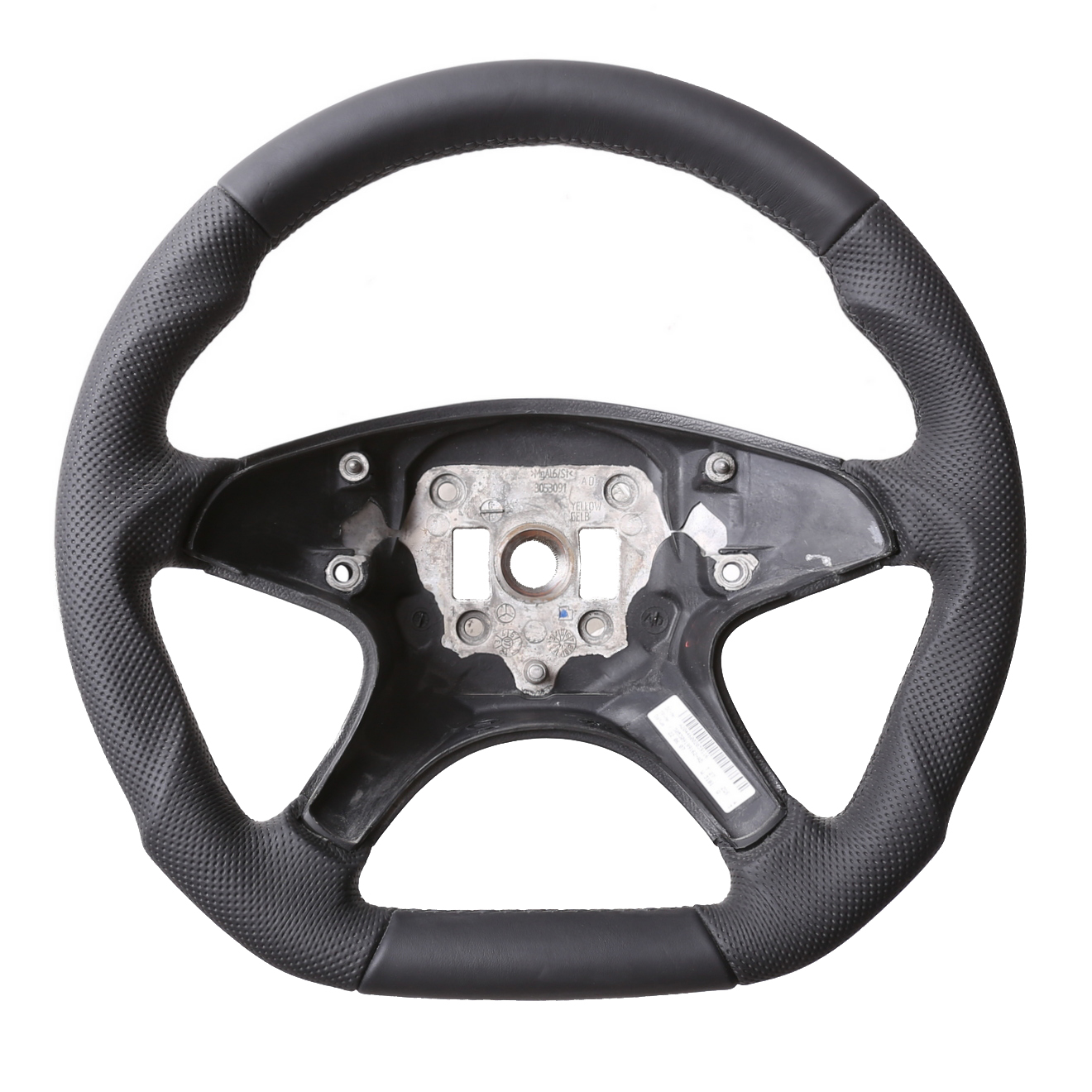 Mercedes Lenkrad W204 C Klasse Abgeflacht Kombibezug Naht schwarz