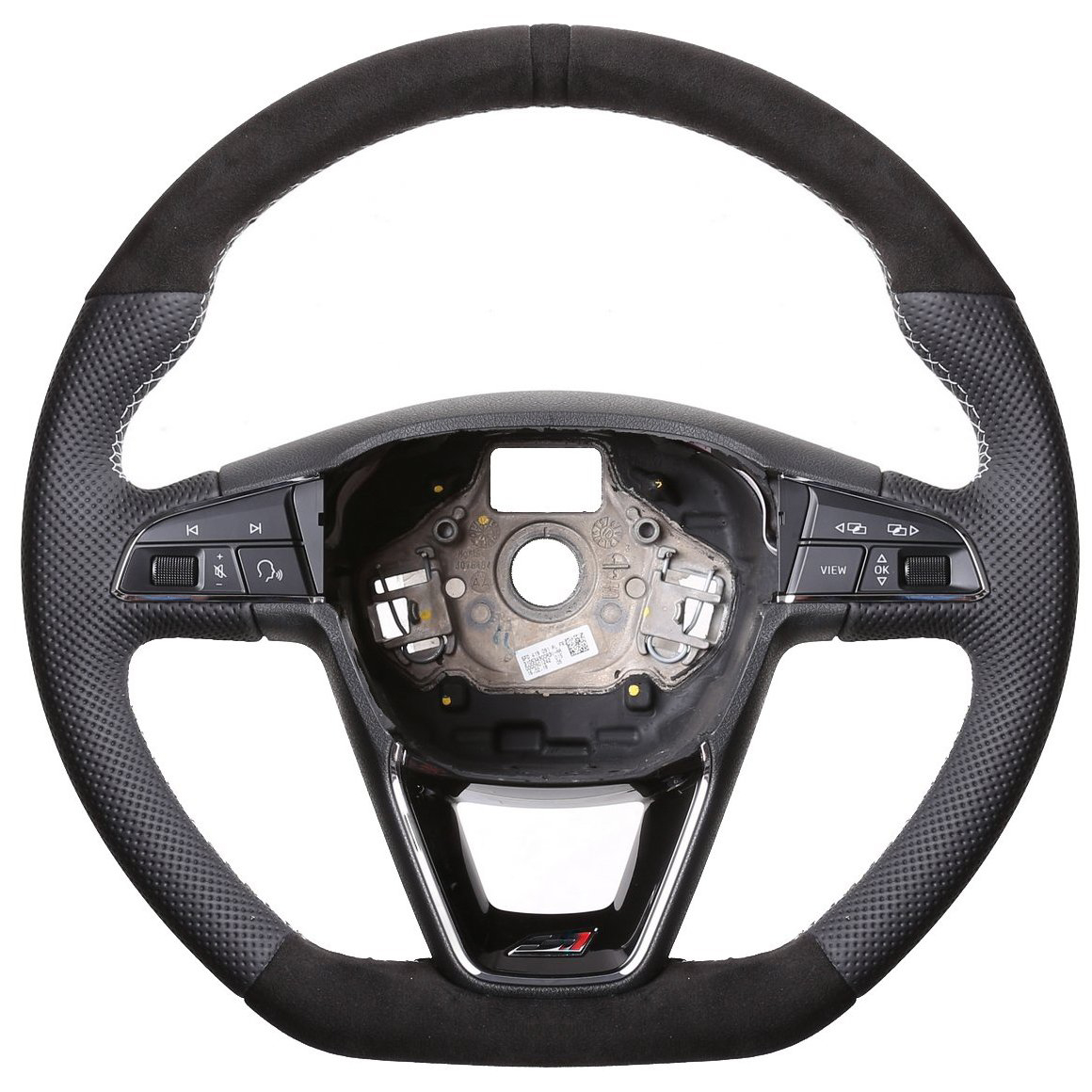 Cupra Lenkrad Ateca Leon Formentor Kombibezug Alcantara 12 Uhr Markierung Naht silber