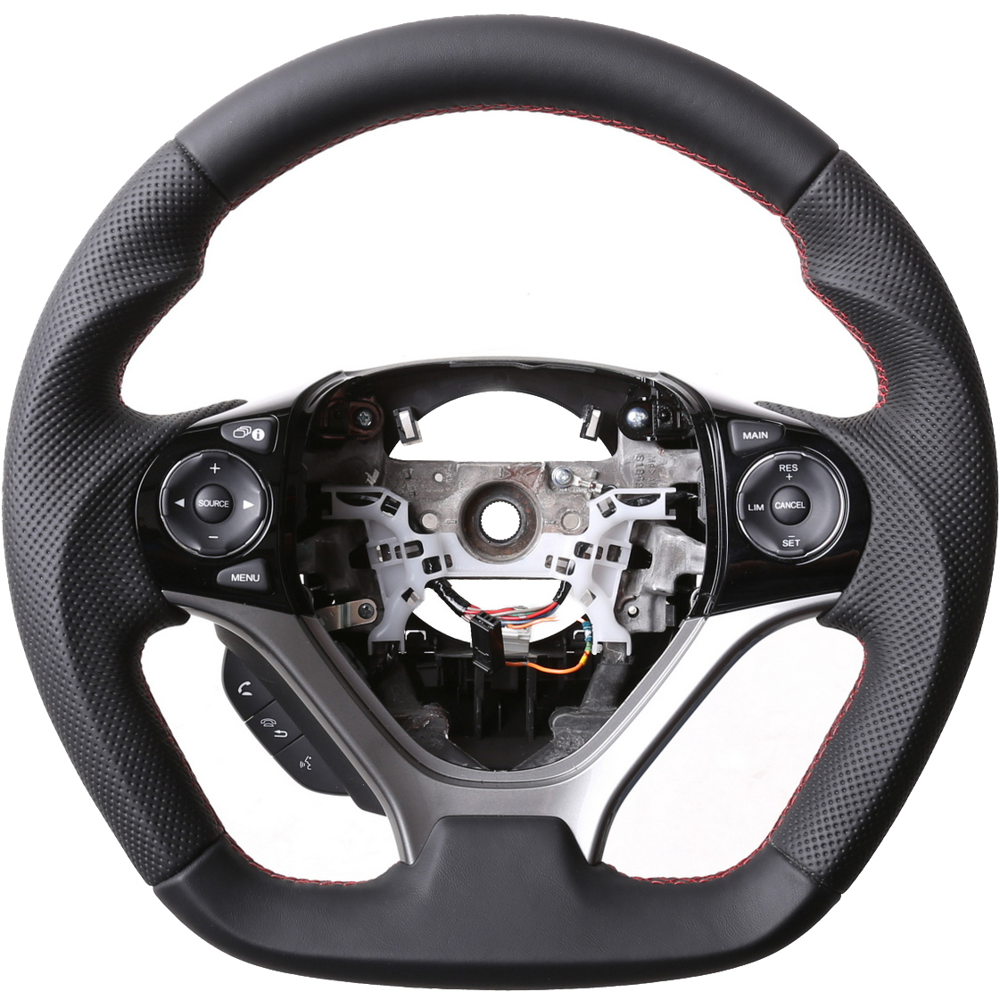 Honda Lenkrad Civic Type R Kombibezug Abgeflacht Naht rot