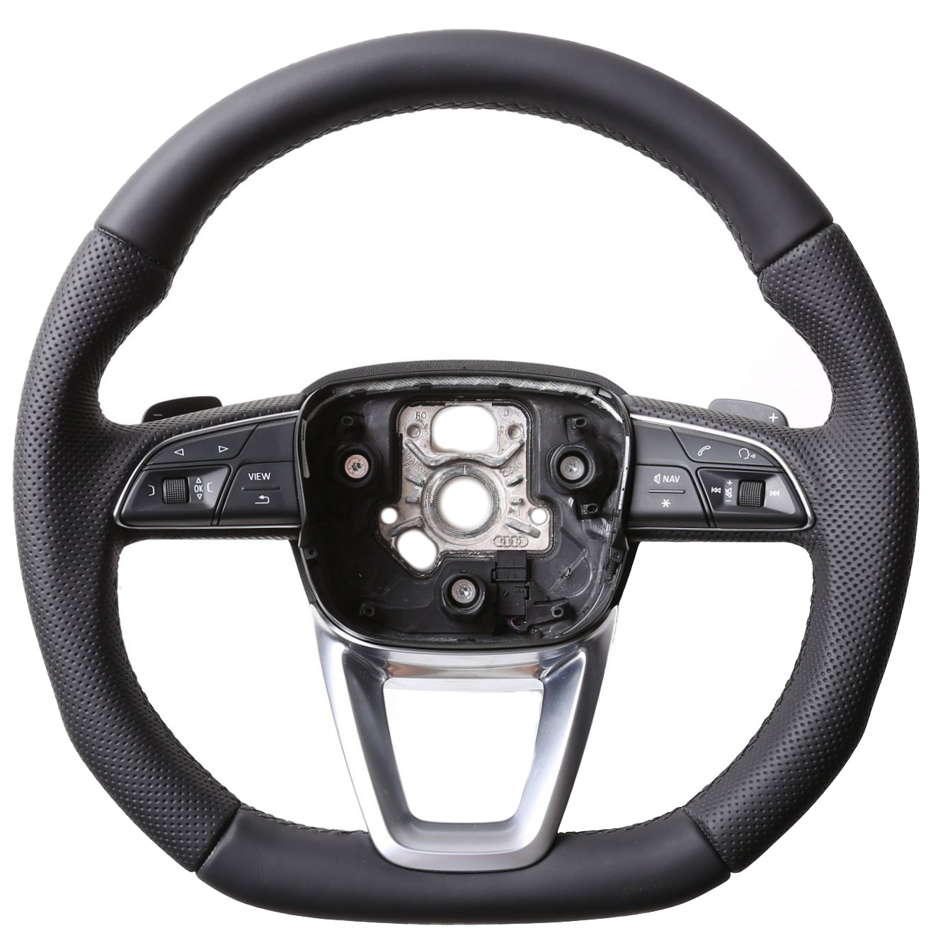 Audi Lenkrad A4 A1 S1 A6 S6 A7 Q3 Abgeflacht Kombibezug Naht schwarz