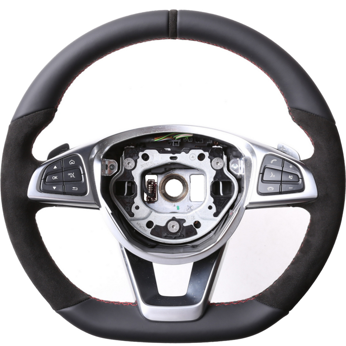 Mercedes Lenkrad A CLA GLA GLS Klasse W176 W117 X156 X166 Kombibezug Alcantara 12 Uhr Markierung