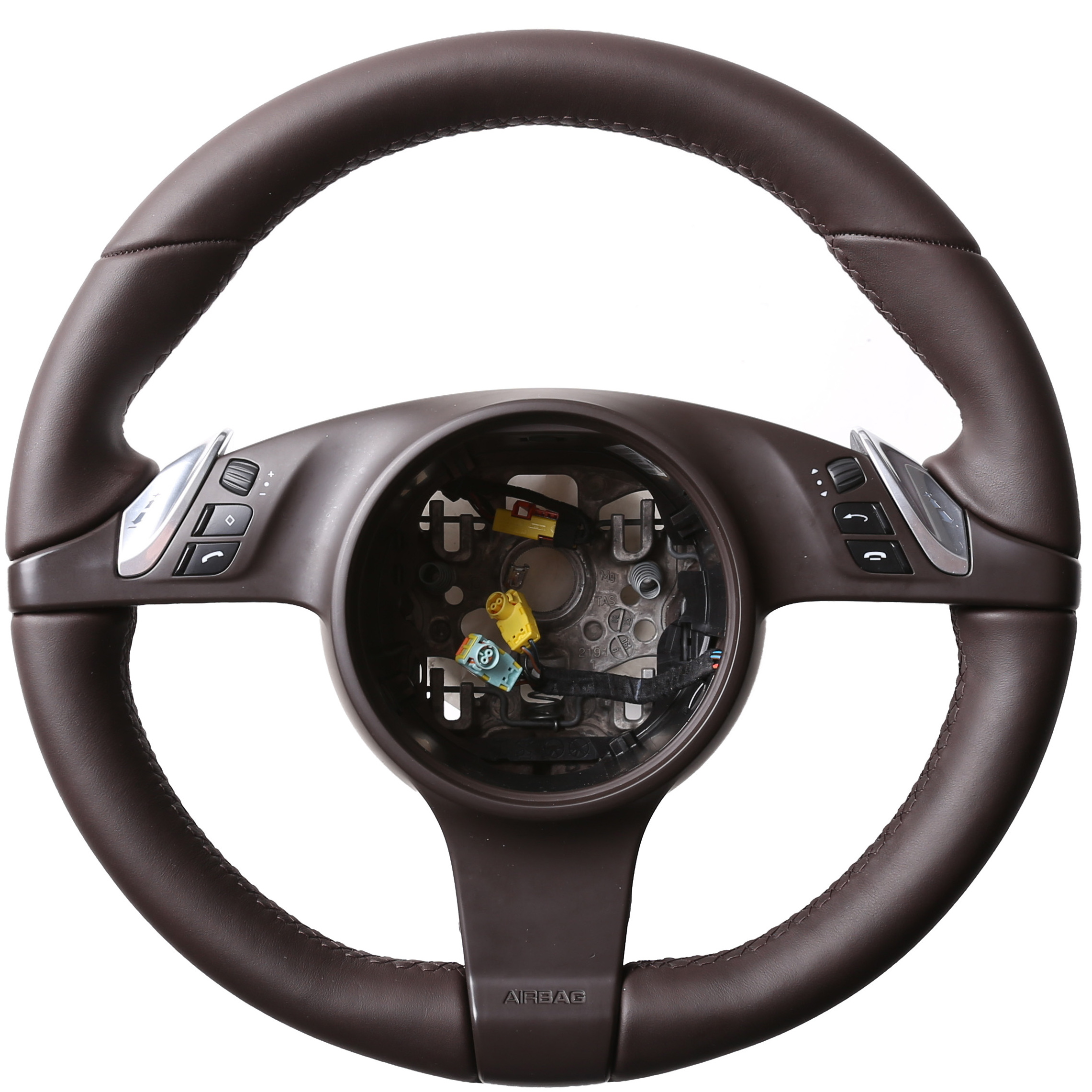 Porsche Lenkrad  911 958 970 987 997 Boxster Carrera nur Nappa Naht braun