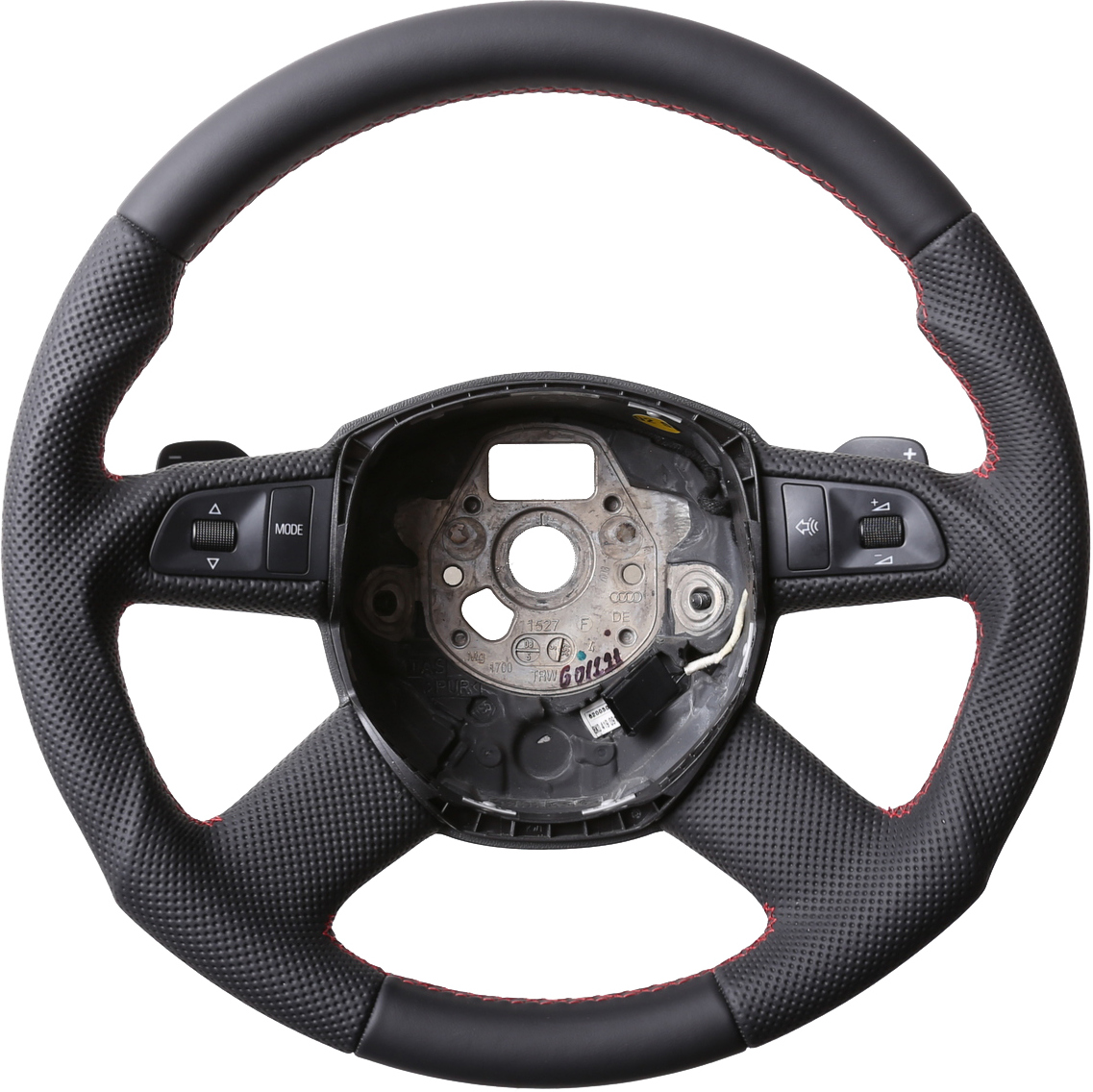 Audi Lenkrad A3 A4 A6 A8 Q5 Q7 Tuning Kombibezug Naht rot