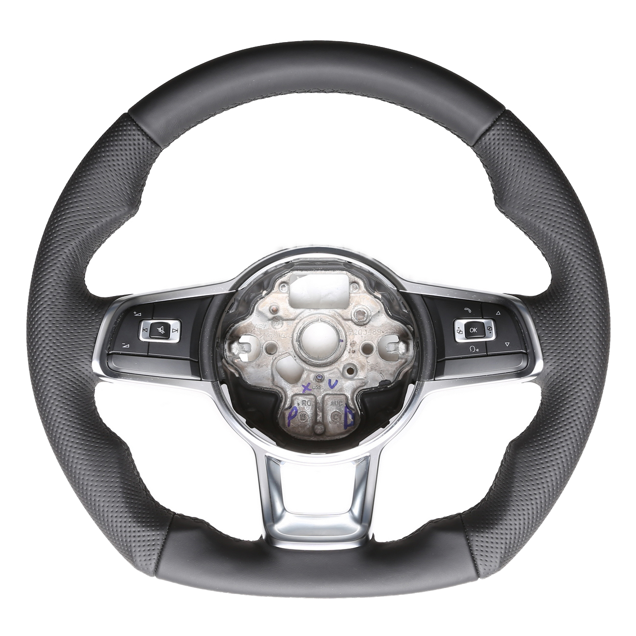 VW Lenkrad Golf 7 GTI Polo GTI GTD Polo Arteon Abgeflacht NEU Kombibezug Naht schwarz