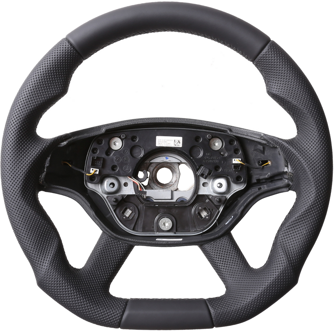 Mercedes Lenkrad W221 S Klasse W216 CL Abgeflacht Kombibezug Naht schwarz