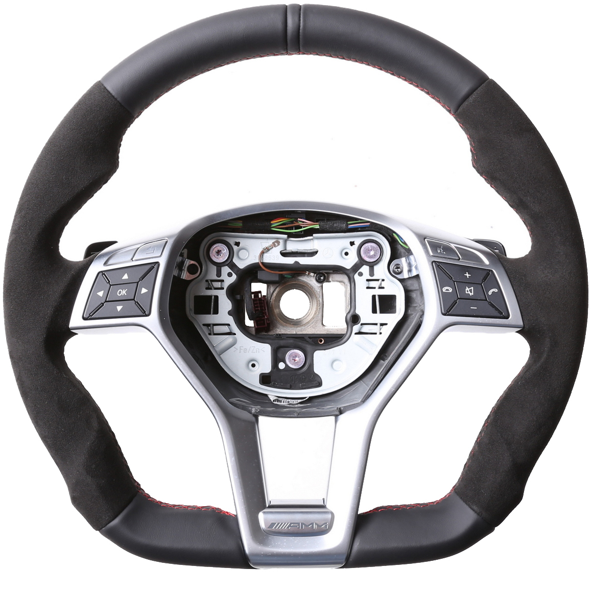 Mercedes Lenkrad A CLS GLK Klasse W176 C218 X204 Abgeflacht Kombibezug Alcantara 12 Uhr Markierung