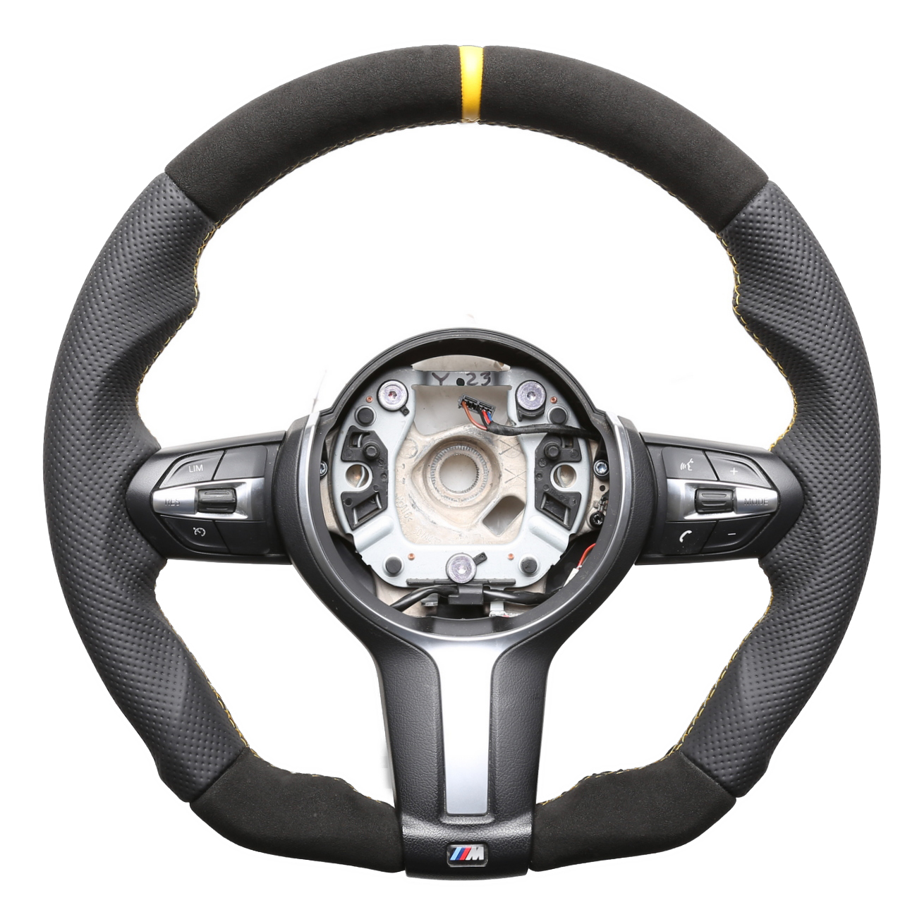 BMW Lenkrad F15 F20 F21 F22 F30 F34 GT F32 F33 F36 Abgeflacht Kombibezug Alcantara 12 Uhr Markierung