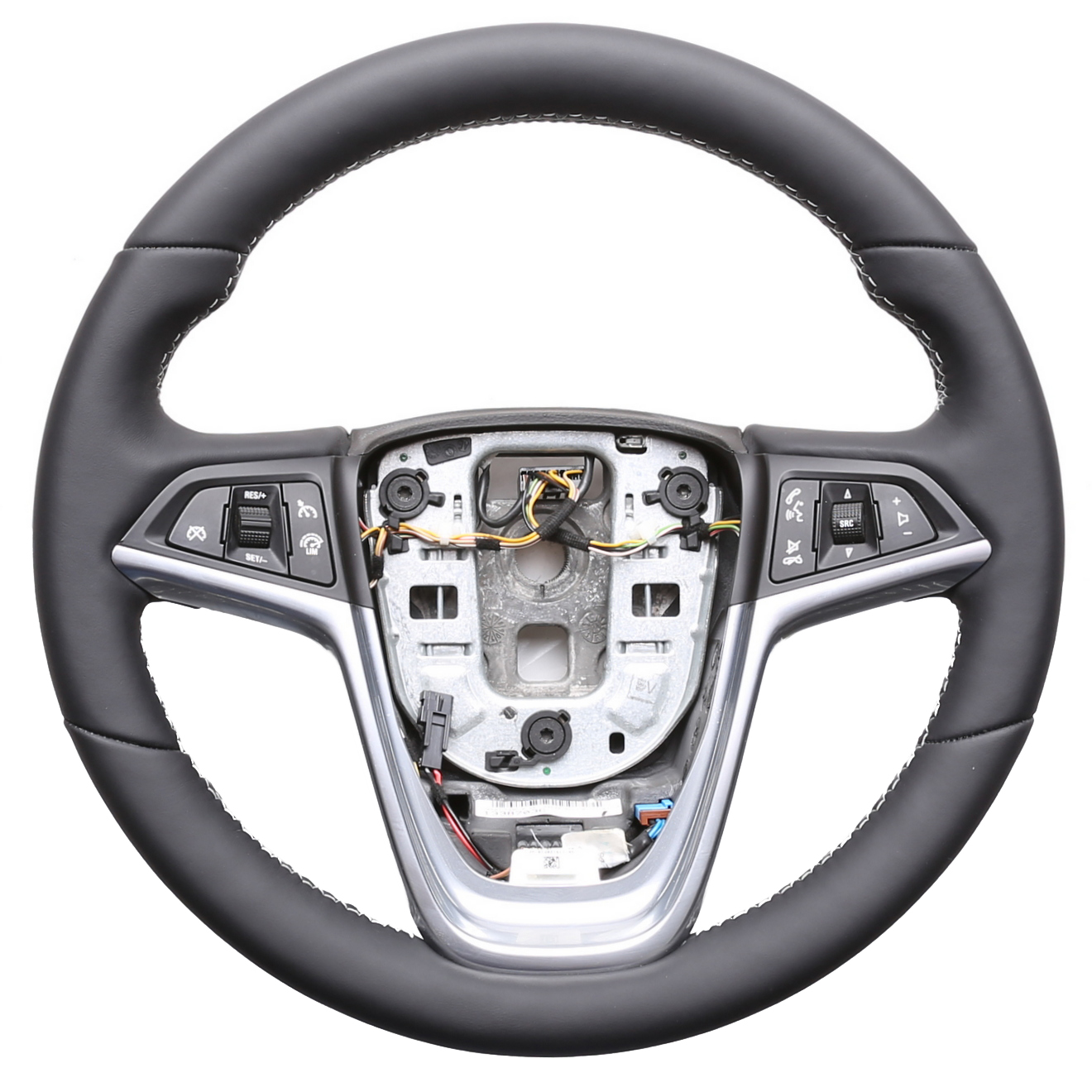 Opel Lenkrad Astra J Zafira C Insignia A Cascada Meriva Mokka nur Nappa Naht silber