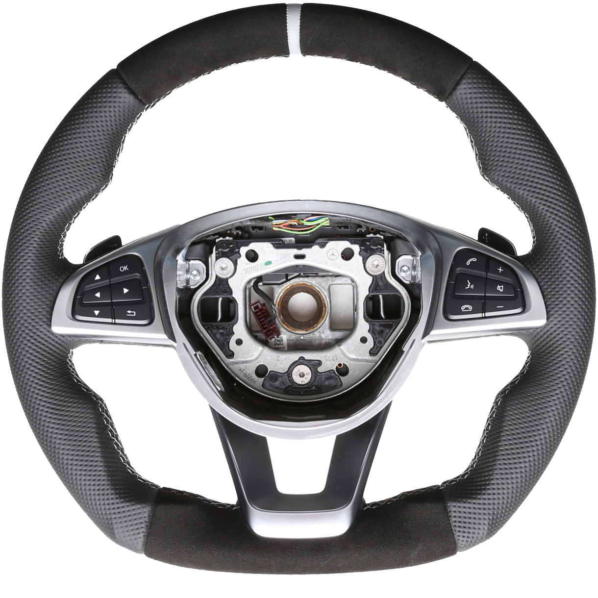 Mercedes Lenkrad A CLA GLA GLS Klasse W176 W117 X156 X166 Kombibezug Alcantara 12 Uhr Markierung